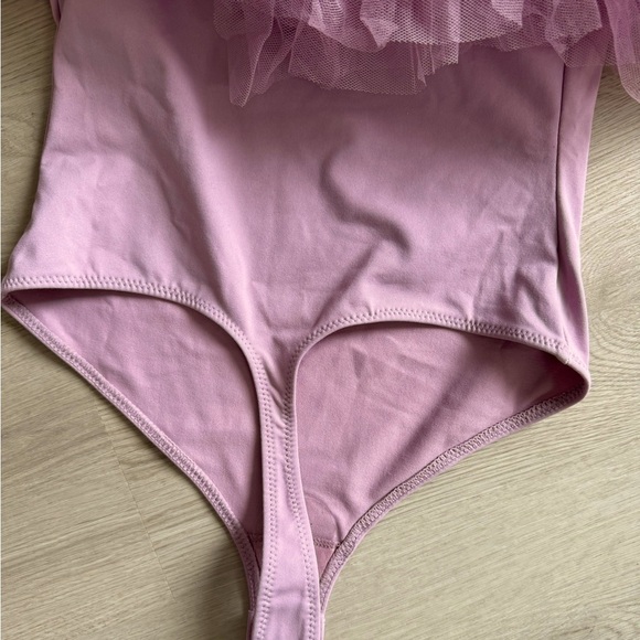 NWT FREE PEOPLE Big Love Dusty Rose Ballerina Bodysuit Spring Fling size XS Pink - Picture 4 of 7